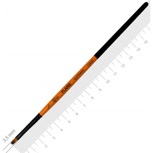 Кисть Синтетика плоская, FLAME 1368F, №000, короткая ручка ROSA 1368F000