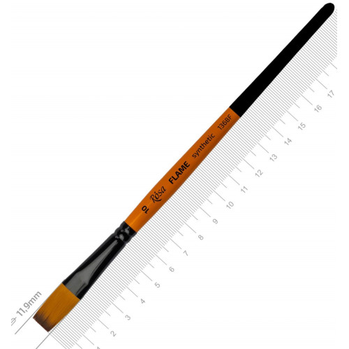 Кисть Синтетика плоская, FLAME 1368F, №10, короткая ручка ROSA 1368F10