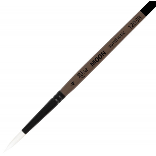 Кисть Синтетика круглая, MOON 1203R, №4, короткая ручка ROSA 1203R04