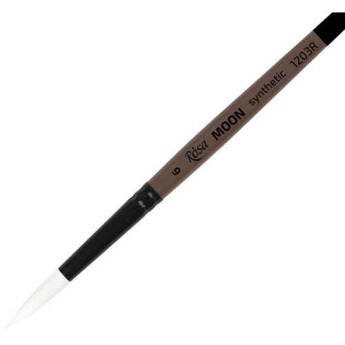 Кисть Синтетика круглая, MOON 1203R, №6, короткая ручка ROSA 1203R06