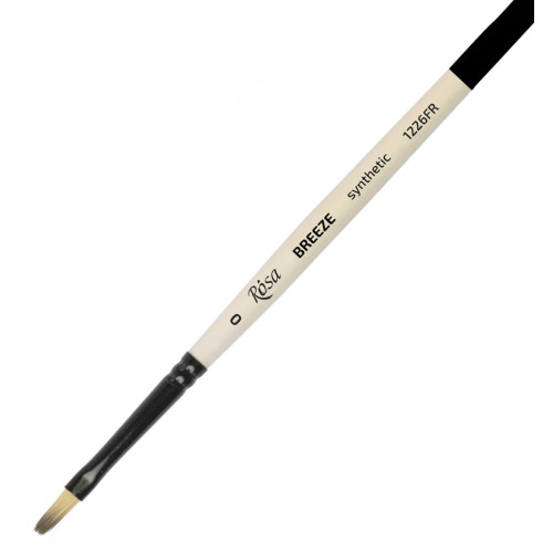 Кисть Синтетика овальная, BREEZE 1226FR, №0, короткая ручка ROSA 1226FR0