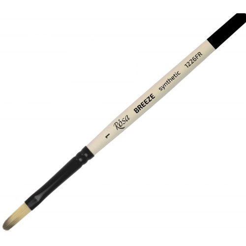 Кисть Синтетика овальная, BREEZE 1226FR, №1, короткая ручка ROSA 1226FR01