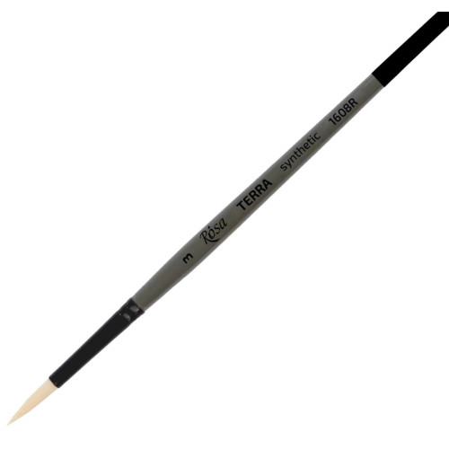 Кисть Синтетика круглая, TERRA 1608R, №3, длинная ручка ROSA 1608R03