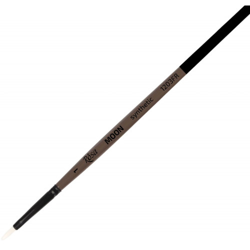Кисть Синтетика овальная, MOON 1203FR, №1, короткая ручка ROSA 1203FR01