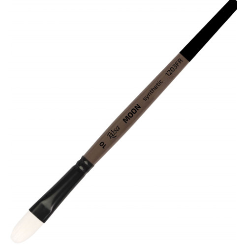 Кисть Синтетика овальная, MOON 1203FR, №10, короткая ручка ROSA 1203FR10