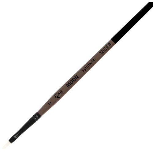Кисть Синтетика овальная, MOON 1203FR, №2, короткая ручка ROSA 1203FR02