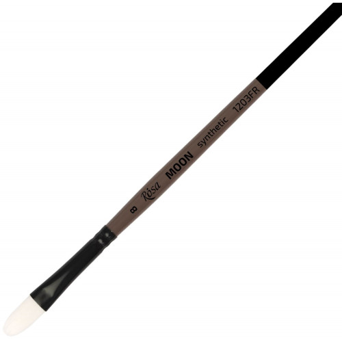 Кисть Синтетика овальная, MOON 1203FR, №8, короткая ручка ROSA 1203FR08