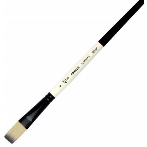 Кисть Синтетика плоская, BREEZE 1226F, №6, короткая ручка ROSA 1226F06
