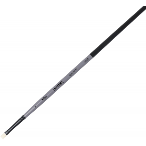 Кисть Синтетика плоская, INTENSE 1668F, №1, длинная ручка ROSA 1668F01