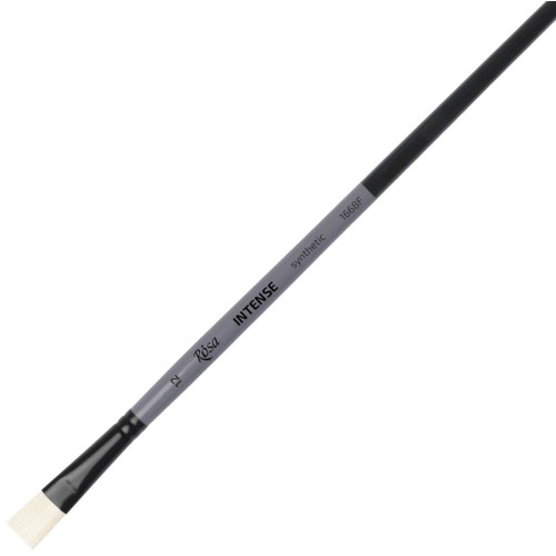 Кисть Синтетика плоская, INTENSE 1668F, №12, длинная ручка ROSA 1668F12