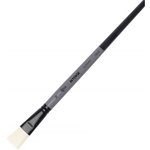 Кисть Синтетика плоская, INTENSE 1668F, №16, длинная ручка ROSA 1668F16