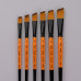 Кисть Синтетика угловая, FLAME 1368А, №1, короткая ручка ROSA 1368А01