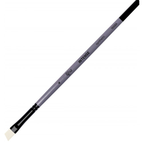 Кисть Синтетика угловая, INTENSE 1668А, №4, длинная ручка ROSA 1668А04