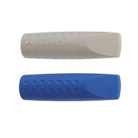 Ластик - ковпачок Faber-Castell синій / червоний + сірий 2 шт , 187001