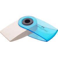 Ластик Faber-Castell Mini SLEEVE вініловий білий в прозорому пластиковому чохлі, 182412