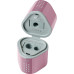 Точилка Faber-Castell TRIO Grip 2001 на 3 отверстия с контейнерами, цвет пастельный розовый, 183804