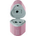Точилка Faber-Castell TRIO Grip 2001 на 3 отвори з контейнерами, колір, пастельний рожевий, 183804