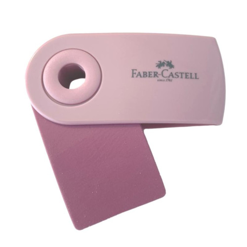 Ластик Faber-Castell 182434 sleeve mini harmony в пластиковом чехле, цвет пудровый розовый