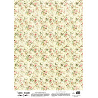 Деко веллум (Лист кальки з малюнком) Трояндочки фон, А3 (29,7см х 42см)