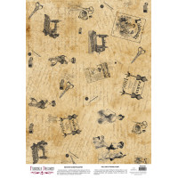 Деко веллум (лист кальки с рисунком) Vintage Atelier, А3 (29,7см х 42см)