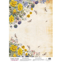 Деко веллум (Лист кальки з малюнком) Календули, А3 (29,7см х 42см)