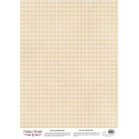 Деко веллум (лист кальки с рисунком) Gingham Brown, А3 (29,7см х 42см)