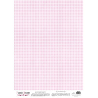 Деко веллум (Лист кальки з малюнком) Gingham Pink, А3 (29,7см х 42см)
