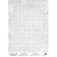 Деко веллум (Лист кальки з малюнком) Чотирилистки сірі, А3 (29,7см х 42см)