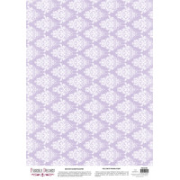 Деко веллум (лист кальки с рисунком) Damask Wisteria, А3 (29,7см х 42см)