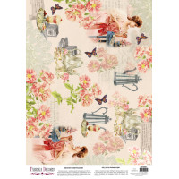 Деко веллум (Лист кальки з малюнком) Vintage Bright Romance, А3 (29,7см х 42см)