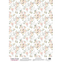 Деко веллум (лист кальки с рисунком) Цветочное плетение, А3 (29,7см х 42см)