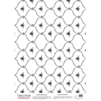 Деко веллум (Лист кальки з малюнком) Bee Net, А3 (29,7см х 42см)