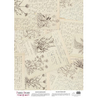 Деко веллум (Лист кальки з малюнком) Botany summer Щоденник натураліста, А3 (29,7см х 42см)