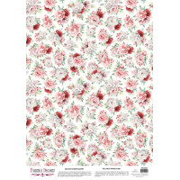 Деко веллум (лист кальки с рисунком) Peony Garden Background, А3 (29,7см х 42см)