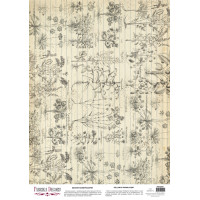 Деко веллум (лист кальки с рисунком) Vintage Botanical page, А3 (29,7см х 42см)