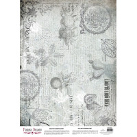 Деко веллум (лист кальки с рисунком) Grange Text, FRU (рус)it, А3 (29,7см х 42см)