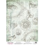 Деко веллум (Лист кальки з малюнком) Vintage text, Gorgons and lions, А3 (29,7см х 42см)