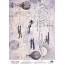 Деко веллум (Лист кальки з малюнком) Vintage Balloons and airplanes, А3 (29,7см х 42см)