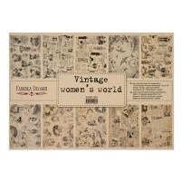 Набор односторонней крафт-бумаги для скрапбукинга Vintage woman world 42x29,7 см, 10 листов