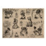 Лист крафт бумаги с рисунком Vintage woman world №01, 42x29,7 см