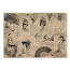 Лист крафт бумаги с рисунком Vintage woman world №07, 42x29,7 см