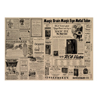 Лист крафт бумаги с рисунком spaper advertisement №05, 42x29,7 см