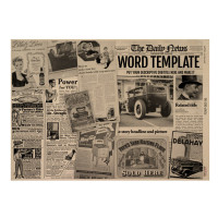 Лист крафт паперу з малюнком spaper advertisement №09, 42x29,7 см