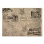 Лист крафт бумаги с рисунком spaper advertisement №10, 42x29,7 см