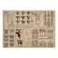 Лист крафт бумаги с рисунком History and architecture №09, 42x29,7 см