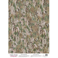 Деко веллум (лист кальки с рисунком) Grunge Military style, А3 (29,7см х 42см)