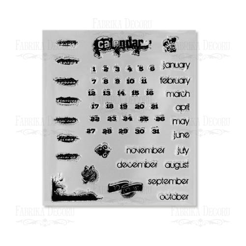Набір силіконових штампів №69 Календар-2, 56 шт