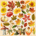 Набор скрапбумаги Яркая Осень Bright Autumn 20x20 см, 10 листов