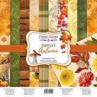 Набір скраппаперу Яскрава Осінь Bright Autumn 20x20 см, 10 аркушів
