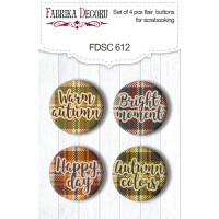 Скрапфішки набір 4шт Bright Autumn EN (англ) №612
